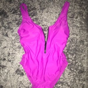 Royal purple one piece swimsuit
